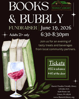 BOOKS AND BUBBLY-fund raiser