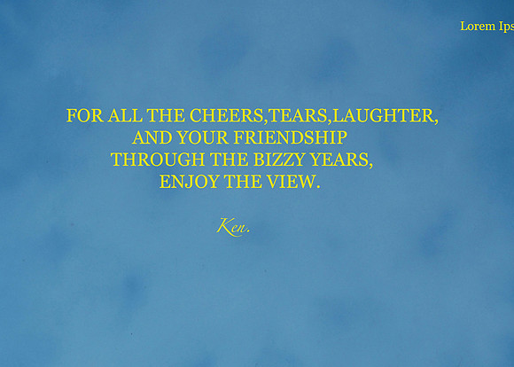 FOR ALL THE CHEERS,TEARS,LAUGHTER & YOUR FRIENDNDSHIP THROUGH THE BIZZY YEARS_