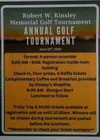 Robert W. Kinsley Memorial Golf Tournament June 9,2025